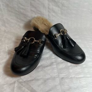 Women’s Leather Summit By White Mountain Mule With Faux Fur Sz 36